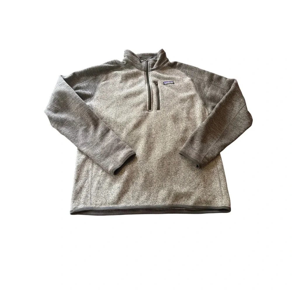 Patagonia Pullover Gray Better Sweater 1/4 Zip 25523 Nickel Forge Grey L